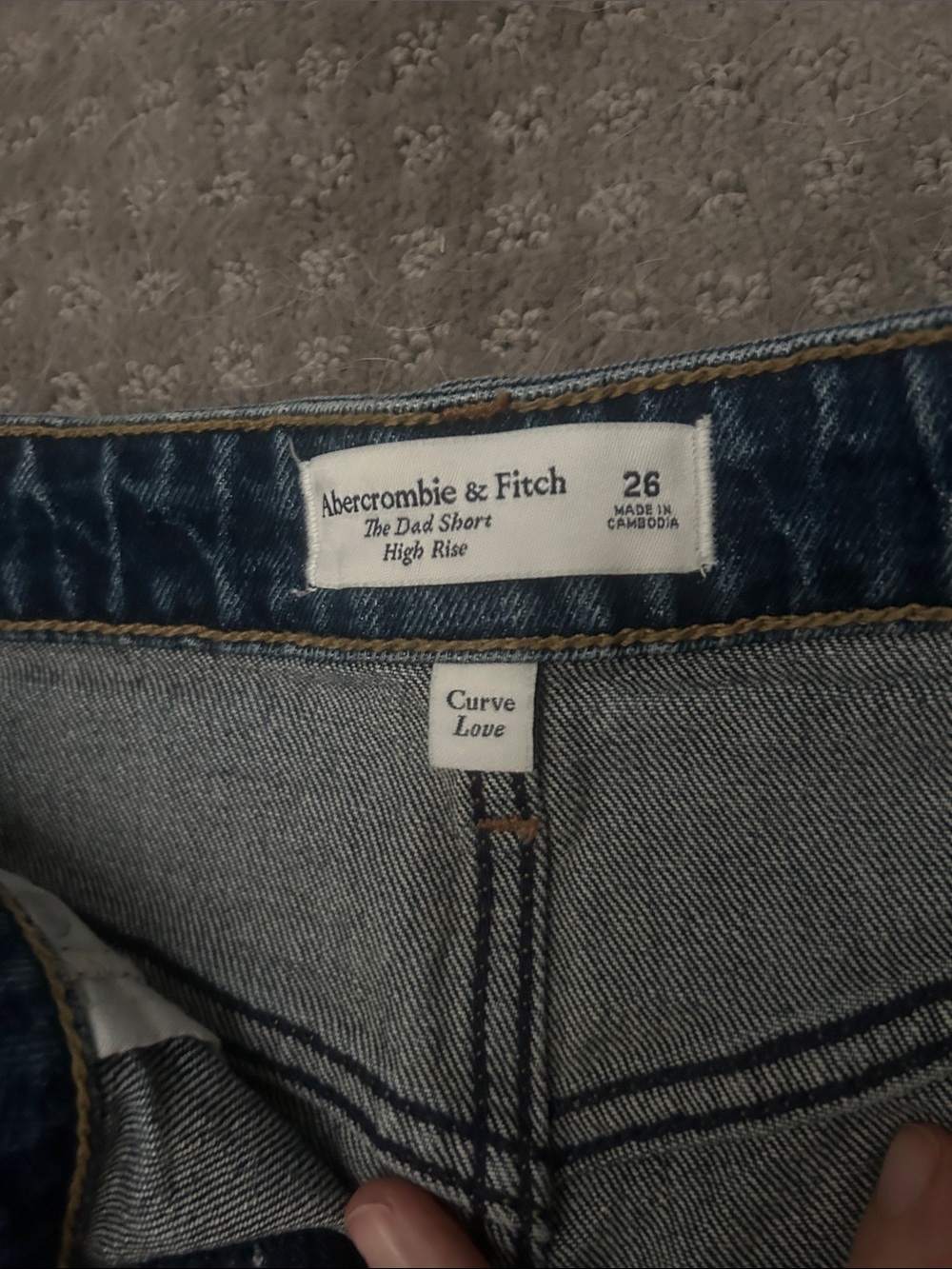Abercrombie & Fitch Curve love style. Dark Wash Denim Shorts. NWT - Picture 2 of 5
